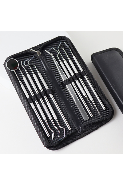 Choice1 10PCS-B Stainless steel dental cleaning tool, removes tooth dirt, cle...