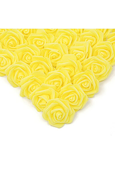 Choice10 50Pcs Yellow 30/50Pcs Artificial Bridal Bouquet Foam Rose Flower Hea...