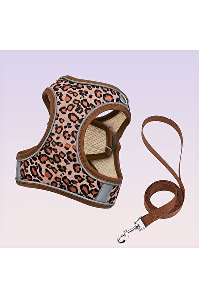 Choice7 XXS Brown DH009-Adjustable Leopard Print Pet Cat & Dog Harness, Vest ...
