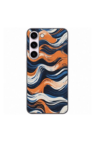 OEM Husa compatibila cu Samsung Galaxy S23 Silicon Gel Tpu Model Abstract Cra...