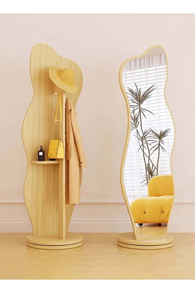 Taimi Full Length Swivel Mirror with Organizer Shelf & Coat Hanger, 160x40cm ...
