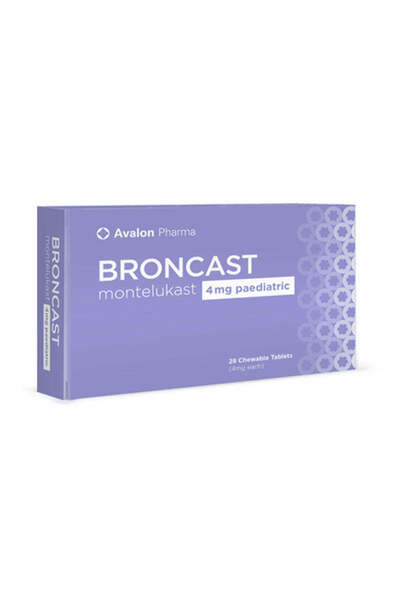 AVALON PHARMA Broncast 4 mg Chewable Tablets for Allergy Relief for Children ...