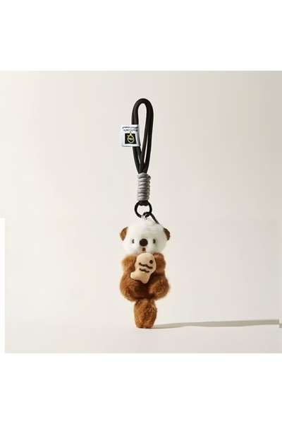 Choice6 Brown Creative Cute Sea Otter Pendant Plush Toy Fish Cat Doll Bag Dol...