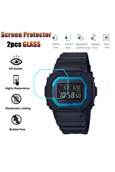 Choice3 DW-5600 2PCS Glass Protector For GW-B5600 GW-M5600 DW-5035 DW-5600 9H...