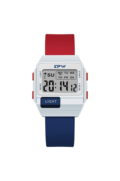Choice1 Red White Blue TPW 36mm Midsize Digital Watch For Women Teenage Meter...