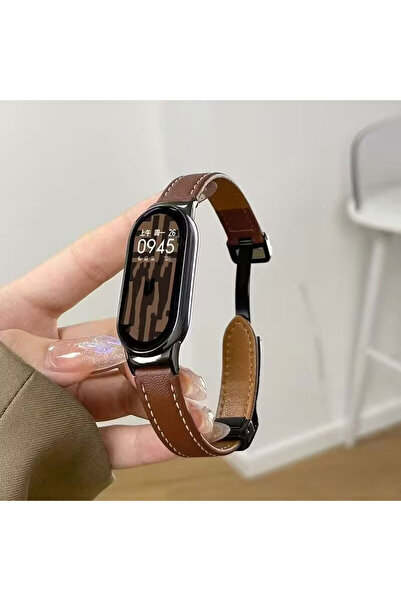 Choice4 سوار مغناطيسي بني لـ Mi Band 8 9 10، حزام نحيف للمعصم لـ Mi Band 8 9،...