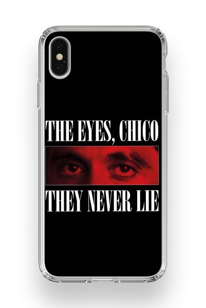 FLAMENKO حافظة هاتف شفافة بنمط The Eyes Chico متوافقة مع iPhone Xs Max