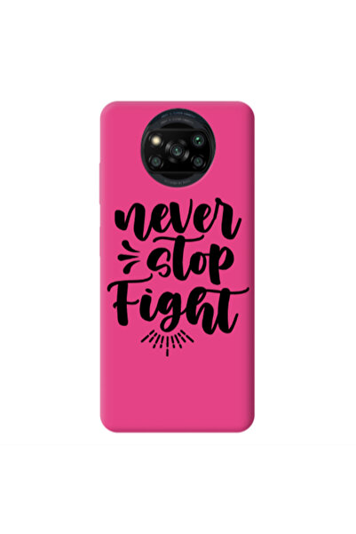Other Xiaomi Poco X3 /X3 Pro Never stop fight Fuchsia Colored Silicone TPU Θήκη