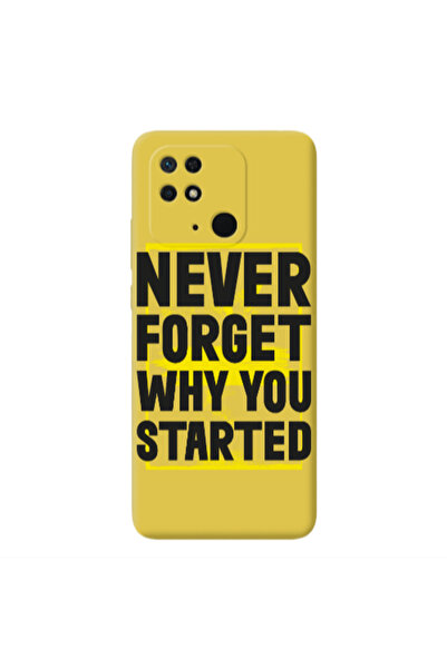 Other Xiaomi Redmi 10C Never Forget Yellow Colored Silicone TPU Θήκη