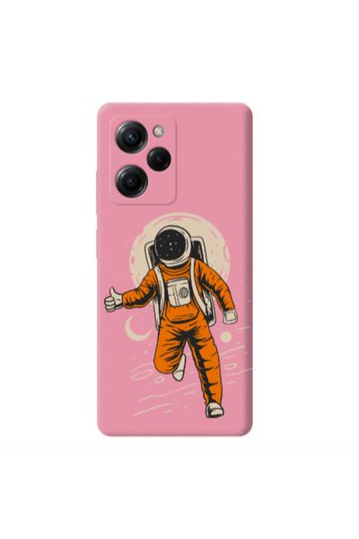 Other Xiaomi Poco X5 Pro Hitchhike Pink Colored Silicone TPU Θήκη