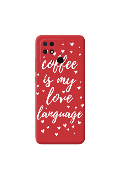 Other Xiaomi Redmi 10C Coffe is my love language Red Colored Silicone TPU Θήκη