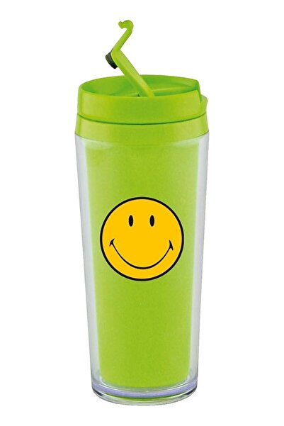 The Bros Mini Hot Beverage Tumbler - Smiley, Green, 6187/4430