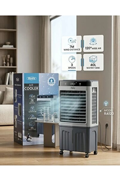 Primo Plus RA120 Smart Portable Air Cooler – 40L High Capacity Water Tank, 3-...