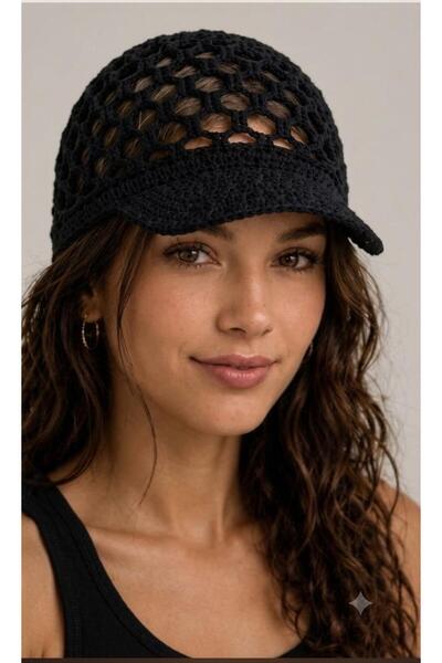 İNCİ ÇEYİZ Mesh Summer Hat Beanie Vintage Bohemian Women's Accessory