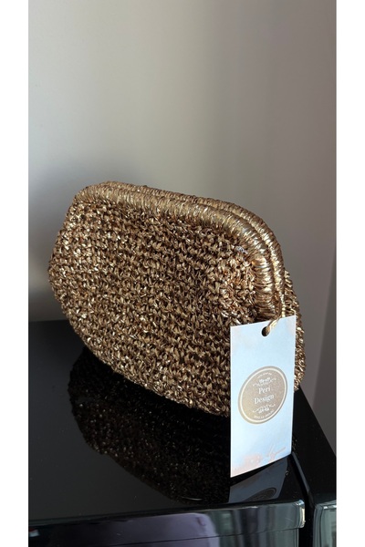 PeriStore Peridesign Bakır El Örmesi Gece Çantası 25x20 cm