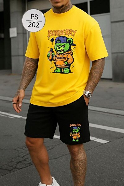 bellanova Unisex Oversize Σετ με Σορτς και Κοντομάνικο T-shirt, Άνετη Εφαρμογ...