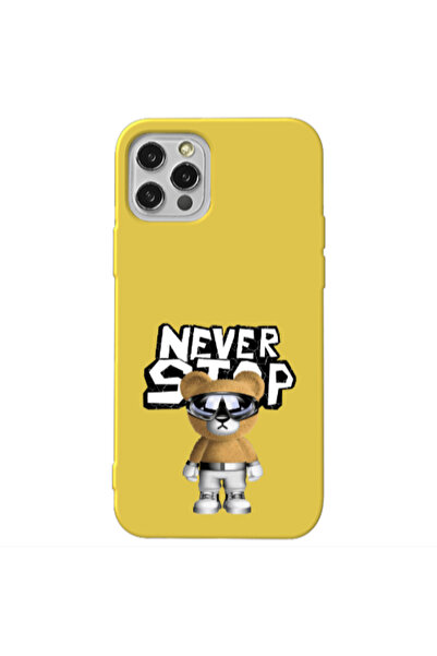 Other Apple iPhone 12 Pro Max Never stop Yellow Colored Silicone TPU Θήκη