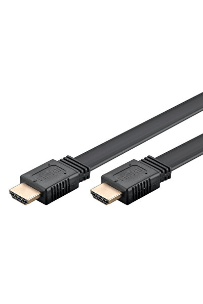 goobay καλώδιο HDMI 77133 με Ethernet, flat, 8K/60Hz, 48 Gbps, 1m, μαύρο