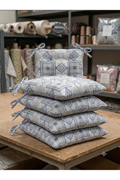 Erca Home Tekstil Ürünleri Boncuk Elyaf Dolgulu Kumaş Bağcıklı 2 Adet Sandaly...
