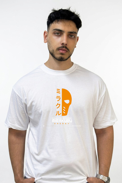 Anetos Deathstroke Mirakuru Design Printed Oversize White T-Shirt