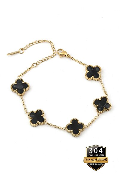 takantakana Vip, Non-Tarnish, Lucky White, Black Stone Bracelet, in Wooden Bo...