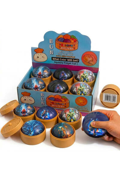 CASA JOY Jucărie Squishy Gălușcă 9 cm, în cutie de plastic, antistres, model ...