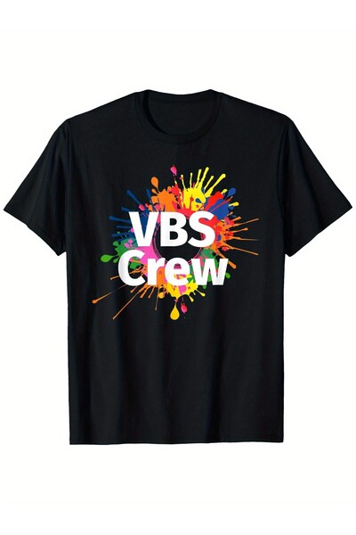 17TAKI VBS CREW Printed Black Round-neck T-shirt, Suitable for Casual Outings...