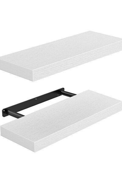 Enjoylifeme Floating wall shelves, 2-piece set, rustic wooden wall-mounted sh...