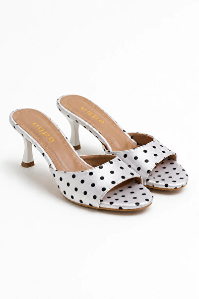 uqpe Liora Wide Single Strap Oval Toe Goblet Heeled Stylish Women's Slippers ...