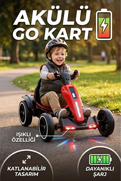 Tıfıl Toys Uzaktan Kumandalı Işıklı 12V Akülü 35kg Taşıma Kapasiteli 7km/h Hı...