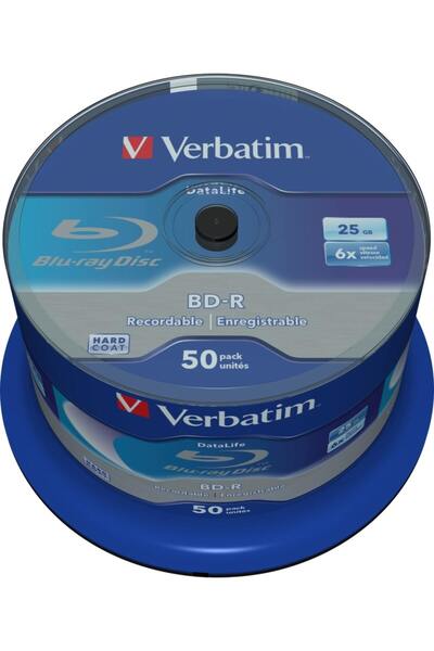 Verbatim BD-R 25GB 6x Blu-ray Disc Pachet de 50 de bucăți