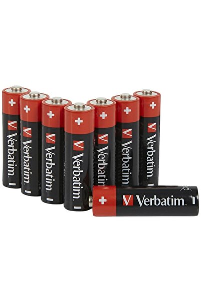 Verbatim Baterii alcaline AA, pachet de 8, 1.5V, LR6