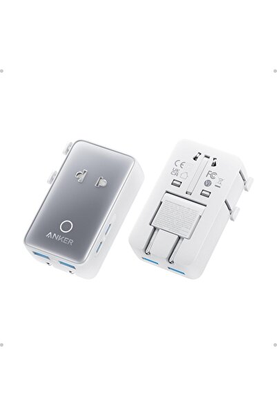 Anker Adaptor de călătorie Nano 5-în-1 20W 2x USB-C 2x USB-A EU/UK/US/AU Alb