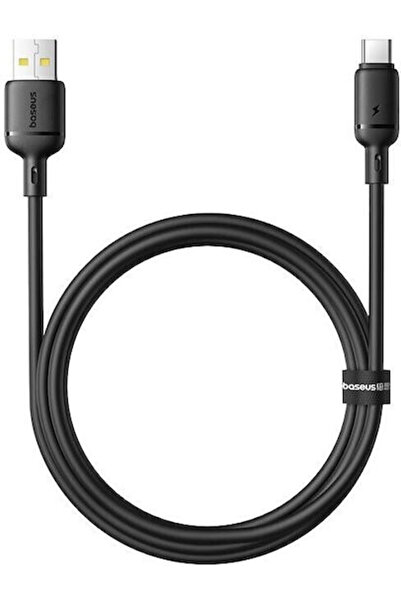 Baseus Silky Καλώδιο USB 2.0 USB-C αρσενικό - USB-A Μαύρο 1μ