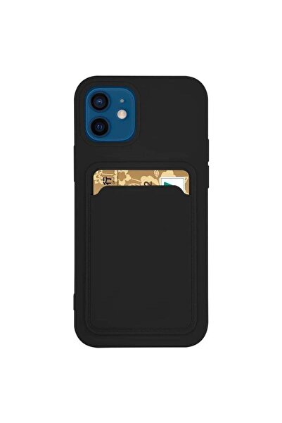 OEM Θήκη καρτών σιλικόνης Samsung Galaxy S22 Plus με υποδοχή, Μαύρο