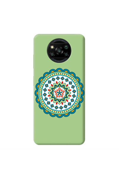 Other Xiaomi Poco X3 /X3 Pro Mandala D11 Light Green Colored Silicone TPU Θήκη
