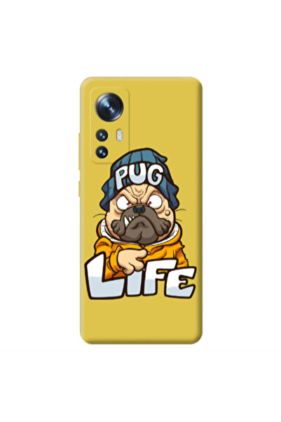 Other Xiaomi Mi 12 Pug Life 2 Yellow Colored Silicone TPU Θήκη