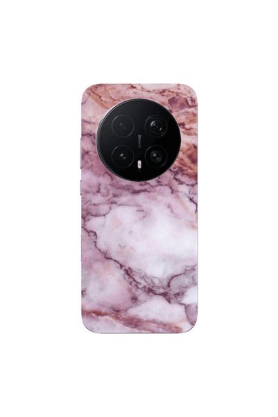 Other Honor Magic 8 Lite Pro Marble Brown And Pink Transparent Silicone TPU Θήκη