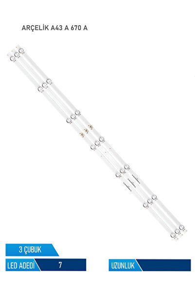 Arçelik A43 A 670 A 3 Parça 43 inc Tv Led Bar