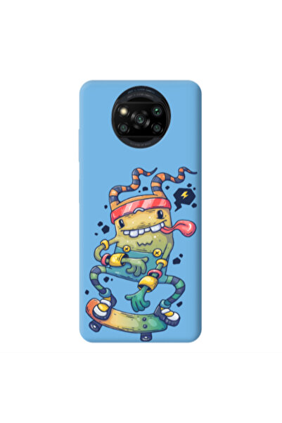 Other Xiaomi Poco X3 /X3 Pro Dangerous task Blue Colored Silicone TPU Θήκη