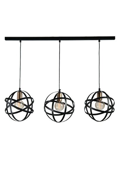 Cojom Candelabru, Trisfera 3x60W, E27, 220V, metal, culoare neagră
