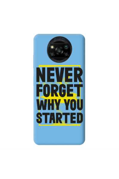 Other Xiaomi Poco X3 /X3 Pro Never Forget Blue Colored Silicone TPU Θήκη