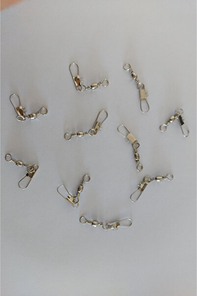 Fırdöndülü klips 4cm, olta klipsi, hızlı bağlantı aparatı, sazan avı ekipmanı, balıkçılık aksesuarı, kurşun klipsi, olta takımı malzemesi, gümüş renk klips, paslanmaz balıkçılık ekipmanı. (10Adet)