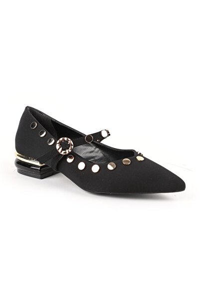 Libero Women's Babet Black Nubuck Pointed Toe Metal Encapsulated Mary Jane Sh...