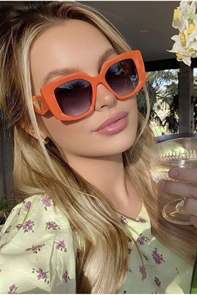 Eyesofia Hude Geometric New Season Popular Orange Ultra Light Uv400 Filtered ...