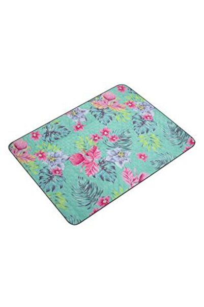 Jumbo Pătură de picnic florală turcoaz 200 x 150 cm