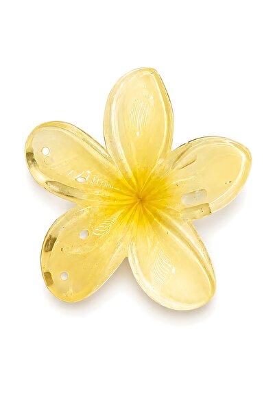 SHAKA Yellow Shk2007 Lotus Flower Figured Hairpin