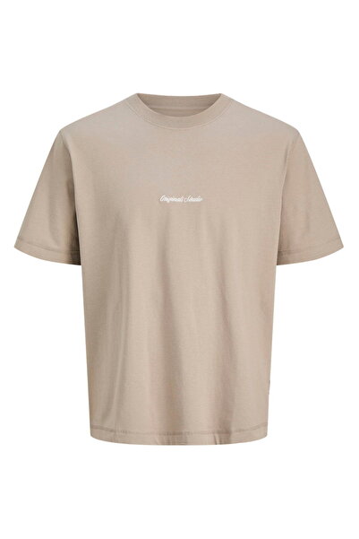 Jack & Jones Men's Nakis Detailed Crew Neck T-Shirt -Norrebro