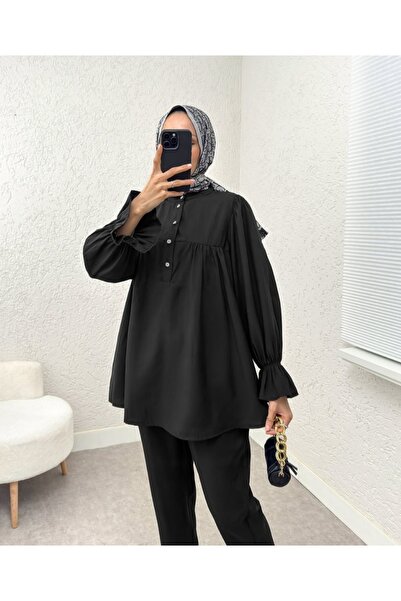 TATULA طقم هاكيم ذو ياقة مزدوجة الأزرار