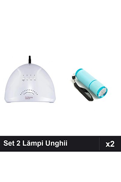 NAİLS Set 2 Lămpi UV/LED Unghii: 48W Profesională + Mini Lanternă 9 Becuri